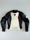 Dainese Tricolor Racing Leather Suit (Knee Padded / Back Hump) (Jacket Size :XS) (W:28|L:37)