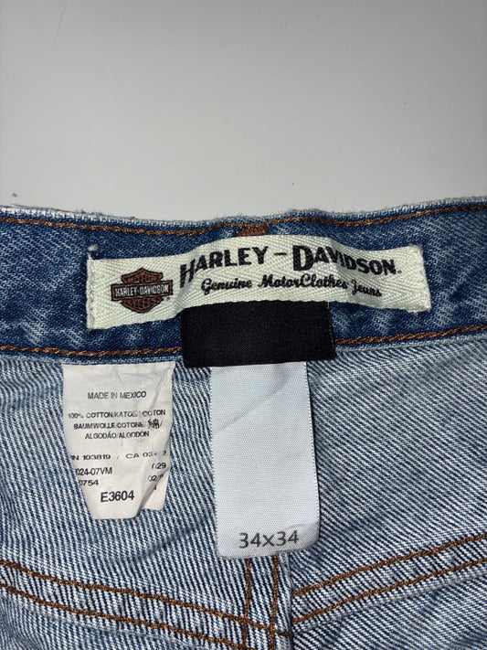 Harley-Davidson Distressed Denim Jeans (W:34) (L:45)