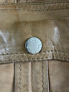 Vintage 2000s D&G Dolce & Gabbana Tan Leather Utility Jacket (XL)