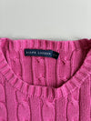 Ralph Lauren Pink Cable Knit Sweater (Size M)