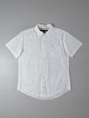 Tommy Hilfiger White Short Sleeve Button-Up Shirt – Classic Fit, (M/L)