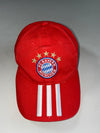 Adidas FC Bayern München Red Strapback Cap – 5 Star Crest & 3 Stripes (Adjustable)