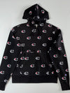 Champion | Black All-Over Logo Hoodie (L)