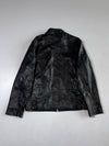 Christian Sian Vintage Black  Pure Leather Jacket  Snap-Pocket Moto Jacket (M)