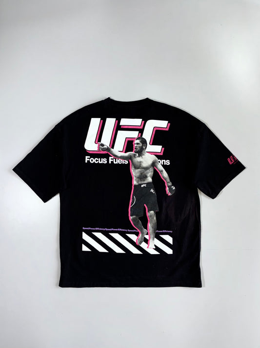 UFC x Bershka “Focus Fuels Champions” Khabib Fighter Graphic Oversized Tee (XL)