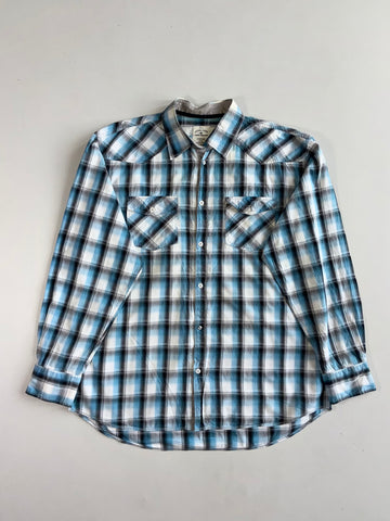 Tom Tailor Blue Plaid Western Shirt(2Xl)