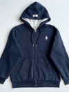 Steve Bear Who.A.U California Navy Sherpa-Lined Zip Hoodie – Embroidered Bear (XL)
