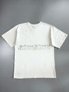 Stussy Pink Script Logo Line of People Figures Outline Graphic White Cotton T-Shirt (XL)