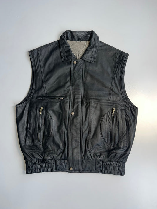 !      MC Neal Premium Original Leather Utility Jacket (L)