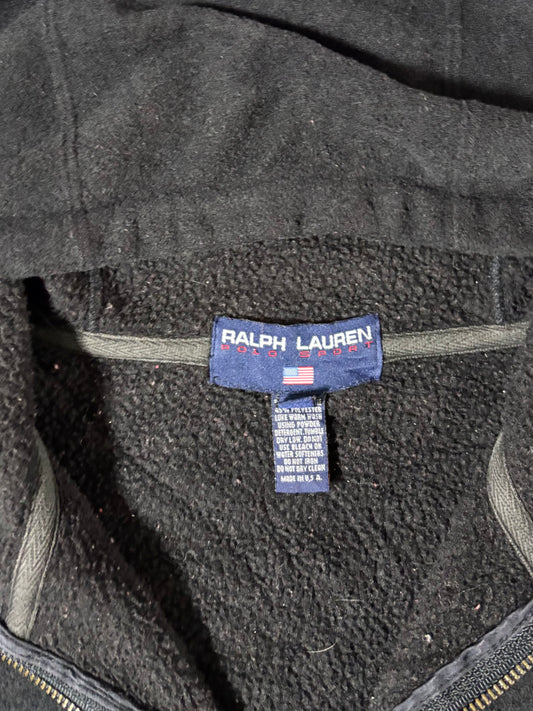 Polo Sport Ralph Lauren Fleece Full-Zip Jacket Black, Made in USA  (S)