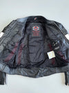 Hein Gericke Pro Sports Schoeller Flame Graphic Appliqué Leather Motorsport Racing Jacket (Paded)(M)