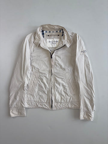 Abercrombie & Fitch Hamilton Harrington Jacket – Off-White Gingham Lined(S)