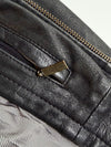 Vintage Yves Saint Laurent Pour Homme Black Leather Shearling Collar Jacket (L/XL)