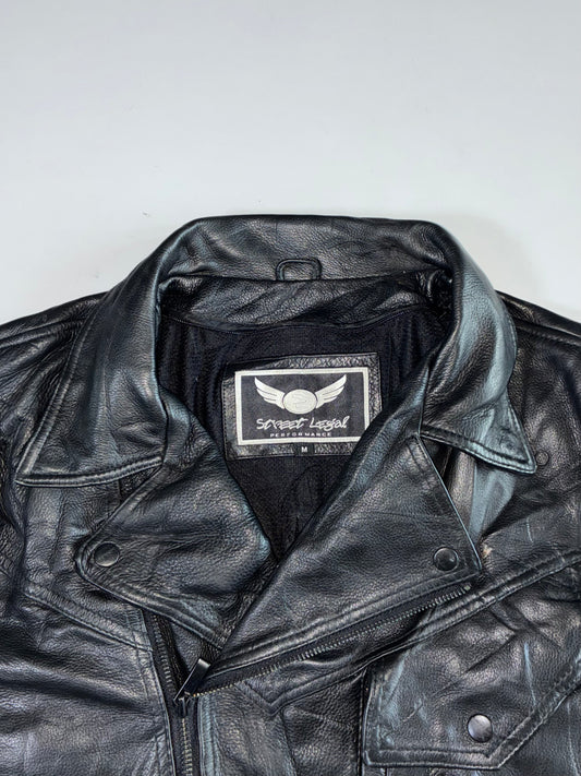 Street Legal Performance Pure Leather Biker Jacket (M)
