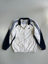 Adidas Vintage 3-Stripe Windbreaker Jacket White & Navy (L)
