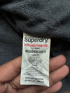 Vintage Superdry Black Grey Fleece Lined Windcheater Jacket (XL)
