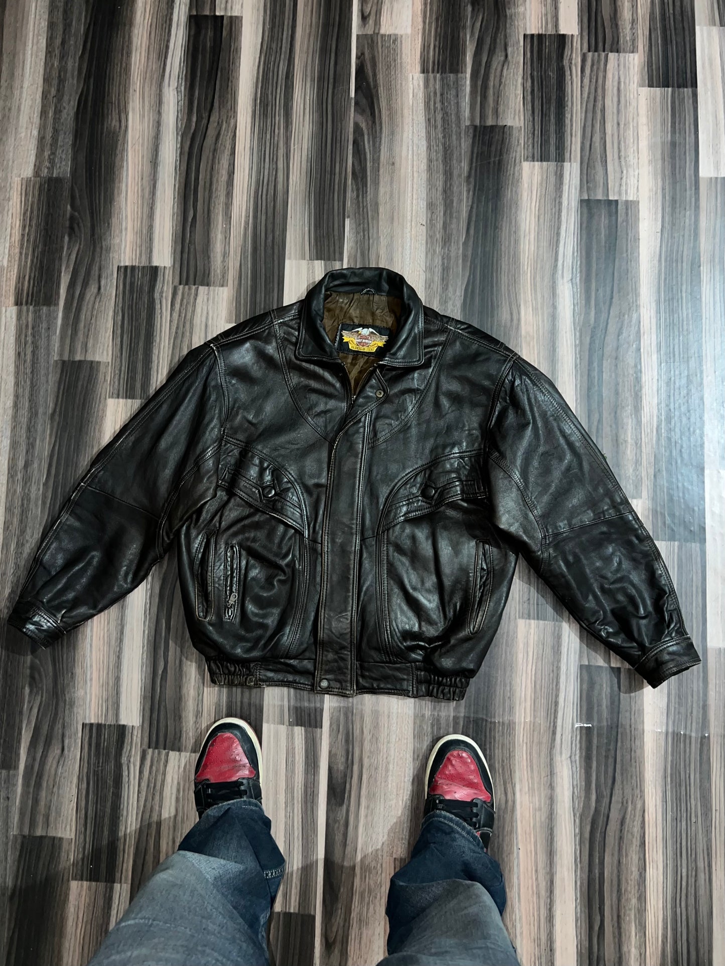 ZHARLEY DAVIDSON* Leather Jacket (L/XL)