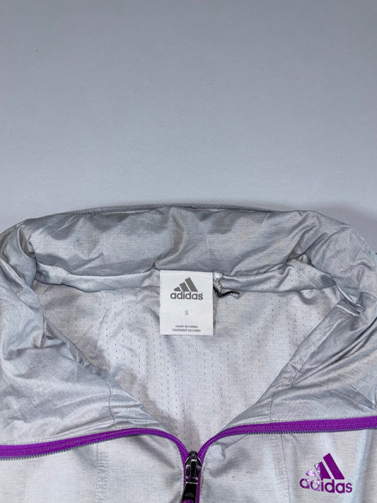 Adidas Grey & Purple Track Jacket Size (S)