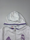 Adidas Real Madrid White Full-Zip Hoodie (S)