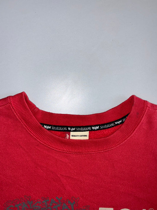 Levi’s | “501 Stay True” Graphic Crewneck Sweatshirt Red (L)