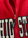 Vintage Ohio State Buckeyes Starter Fleece Full Zip Hoodie Red (M)