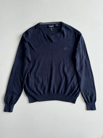 Chaps Cotton Cashmere V-Neck Sweater l Navy  (XL)