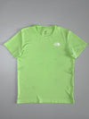 The North Face Lime Green Logo Performance T-Shirt(XS)