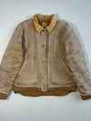 Carhartt Full Swing Armstrong Duck Canvas Jacket Faded Brown, Corduroy Collar, Quilted Lining, (XL)