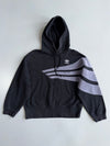 Adidas Originals Colorblock Hoodie | Black & Grey 3-Stripe Panel (M)