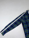 Vintage Abercrombie And Fitch Blue Green Plaid Flannel (M)