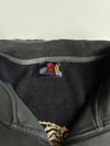 Vintage Black Tiger Embroidered Zip-Up Track Jacket (2XL)