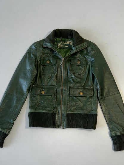 !                                                                                                                                                                                        Bershka Otiginal Leather Jacket (RARE) (XS)