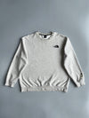 The North Face Essential Logo Grey Crewneck Sweatshirt (Xl)
