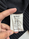 AMI Paris Ami de Coeur Black Knit Cardigan (L)