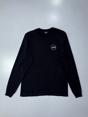 Stussy International Circle Logo Long Sleeve Tee  Black, (S/M)