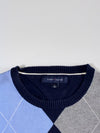 Tommy Hilfiger Classic Argyle Knit Sweater – Navy/Blue/Grey (M/L)