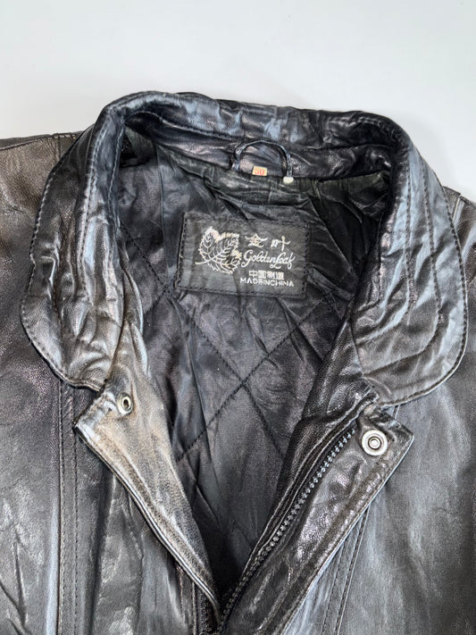 GoldenL Leafs Premium Original Pure Leather Jacket (L)