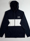 Under Armour Colourblock Hooded Windbreaker – Black/White (L)