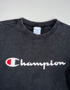 Champion Script Logo Crewneck Sweatshirt – Black, Size Large (M)