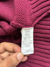 Chaps Burgundy Chunky Cotton Knit Crewneck Sweater (XL)