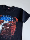 Vintage Premium Angry Bull Dog Graphic Printed T-Shirt (S/M)
