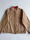 Vintage Tan Leather Jacket with Red Piping/Lining (S/M)