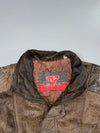 Peromar Vintage Distressed Leather Bomber Jacket (XL)