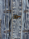 Vintage Buckaroo Distressed Denim Jacket With Plaid Layers (L)