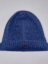 Vintage Polo Ralph Lauren Navy Blue Merino Wool Beanie (H:8 inches/W:16 inches)