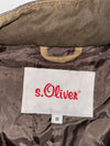 S.Oliver Faux Leather Patchwork Moto Jacket Leather + Cotton, biker collar (M)