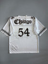 Reve Jeans “Chicago” #54 Old English Mesh Football Jersey White (2XL)