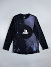 PlayStation | Galaxy Print Long Sleeve Tee | Black (M)