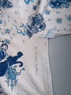 Ed Hardy by Christian Audigier White Mermaid Koi Fish All-Over Print Zip Hoodie Gold Lined Hood (S)