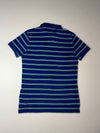 Polo Ralph Lauren | Navy Green Striped Custom Fit Polo Tee | (M)
